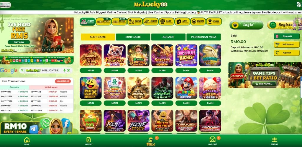 MrLucky88 Casino Website