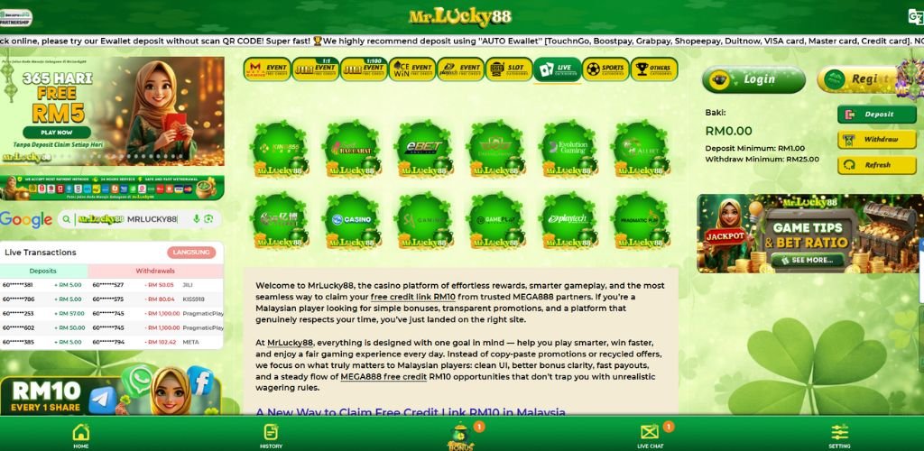 MrLucky88 Live Casino Games